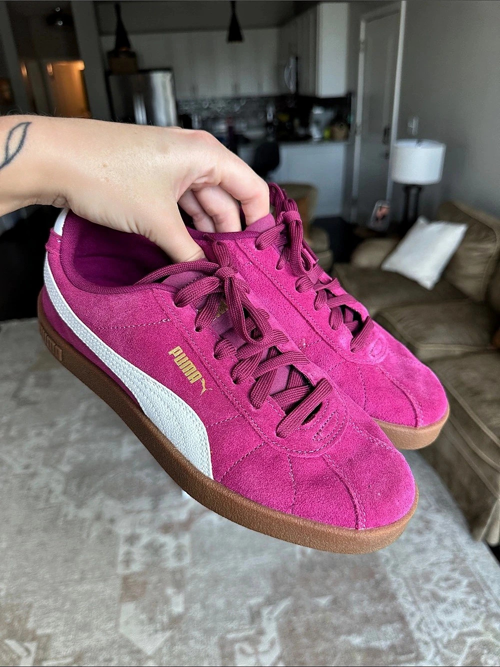 Puma Suede Pink Sneakers